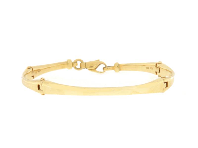 BRACCIALE DA UOMO SEMI RIGIDO IN ORO GIALLO GIOVEPLUVIO B552OG